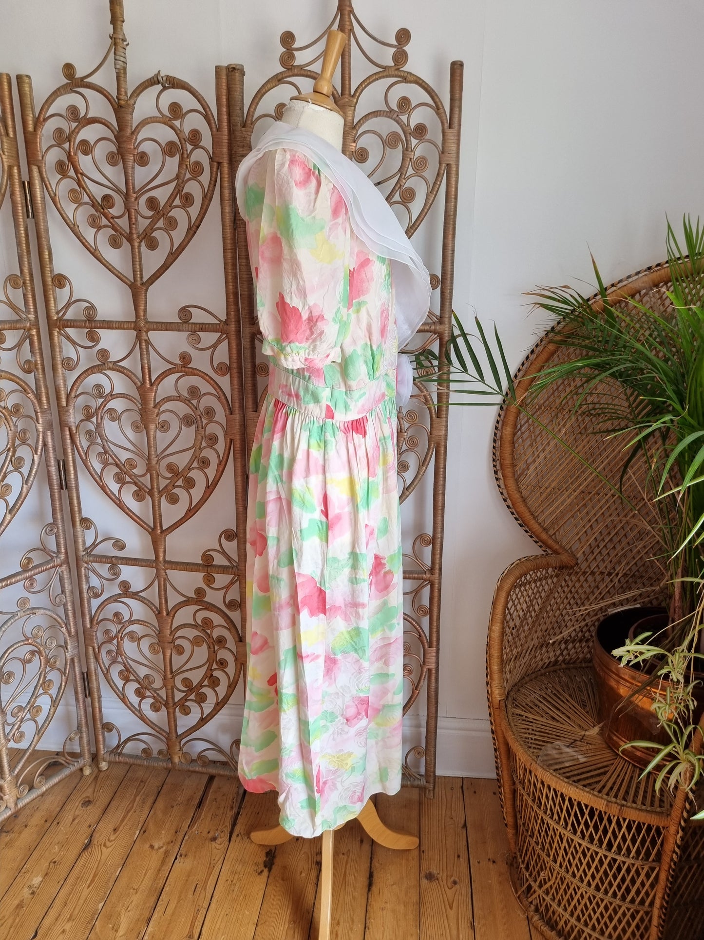 Vintage juilliard silk dress L XL