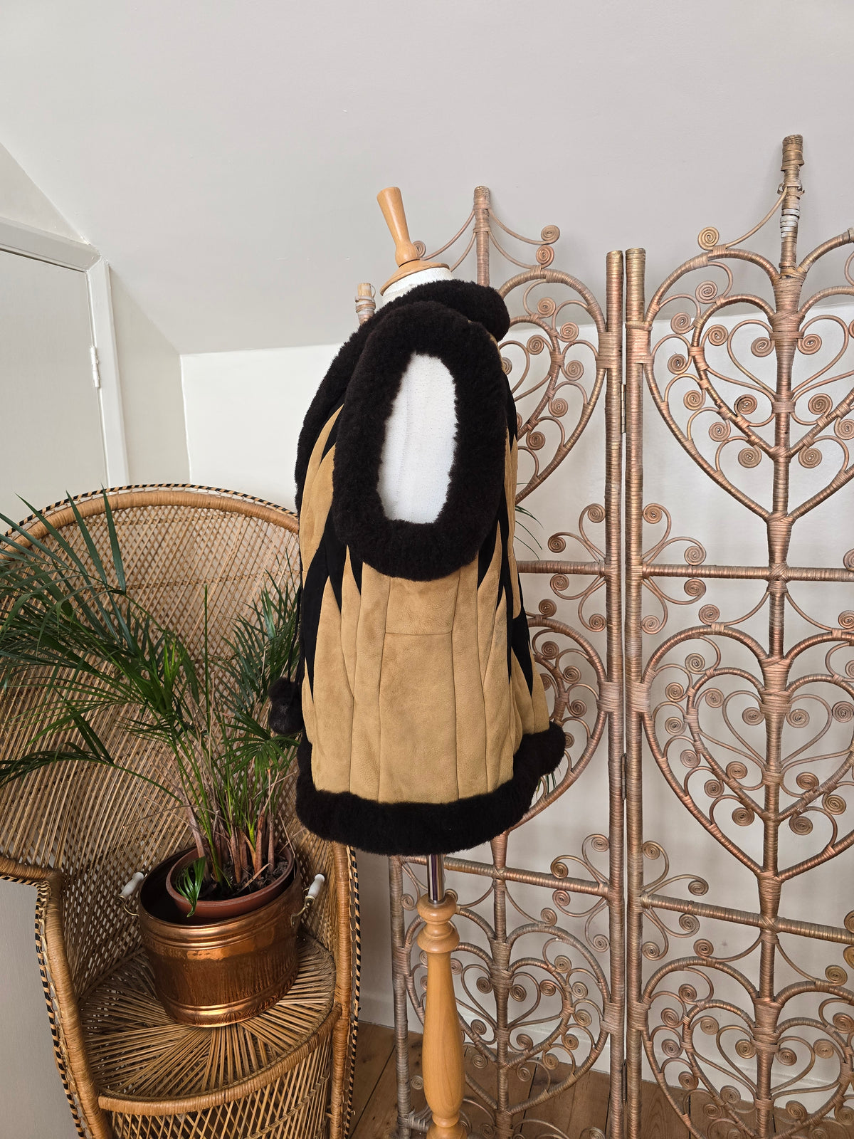 Vintage sheepskin 70s  waistcoat