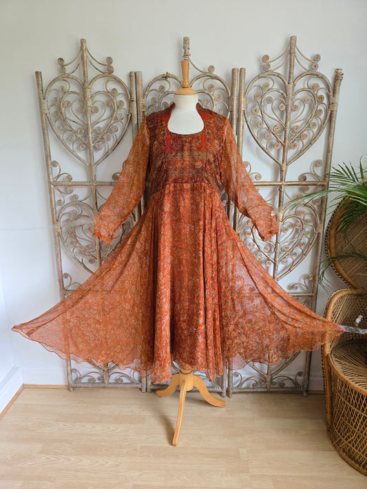 Vintage Indian silk dress