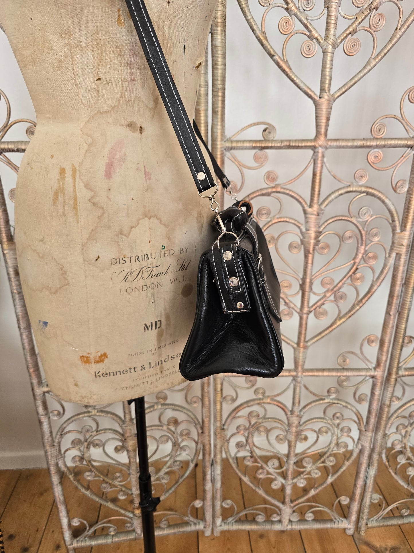 Vintage leather briefcase bag