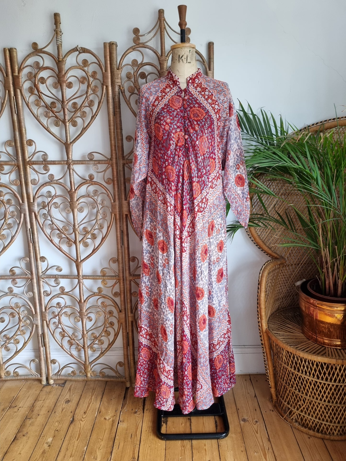 Vintage Adini Indian kaftan dress