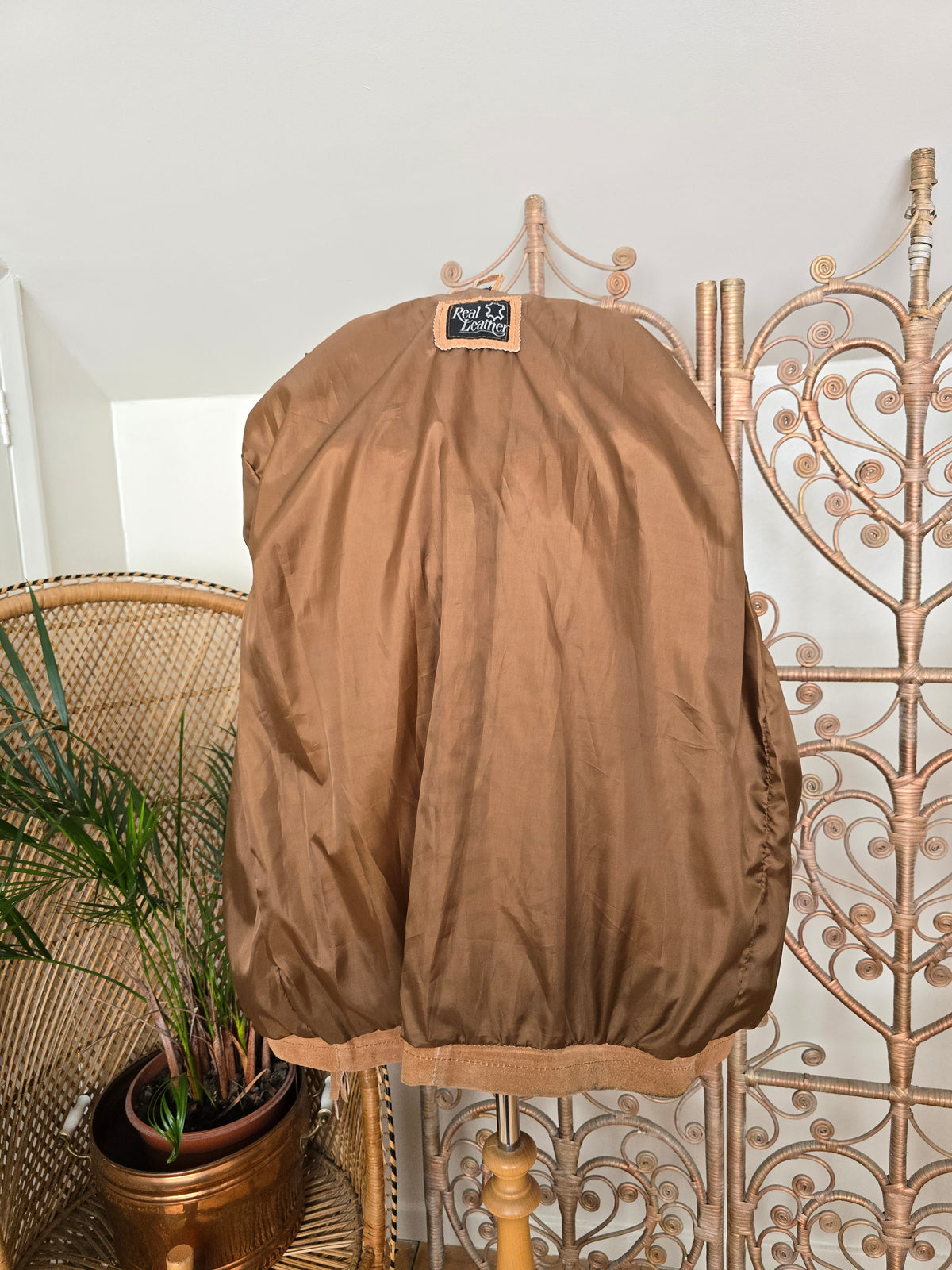 Vintage suede fringe jacket