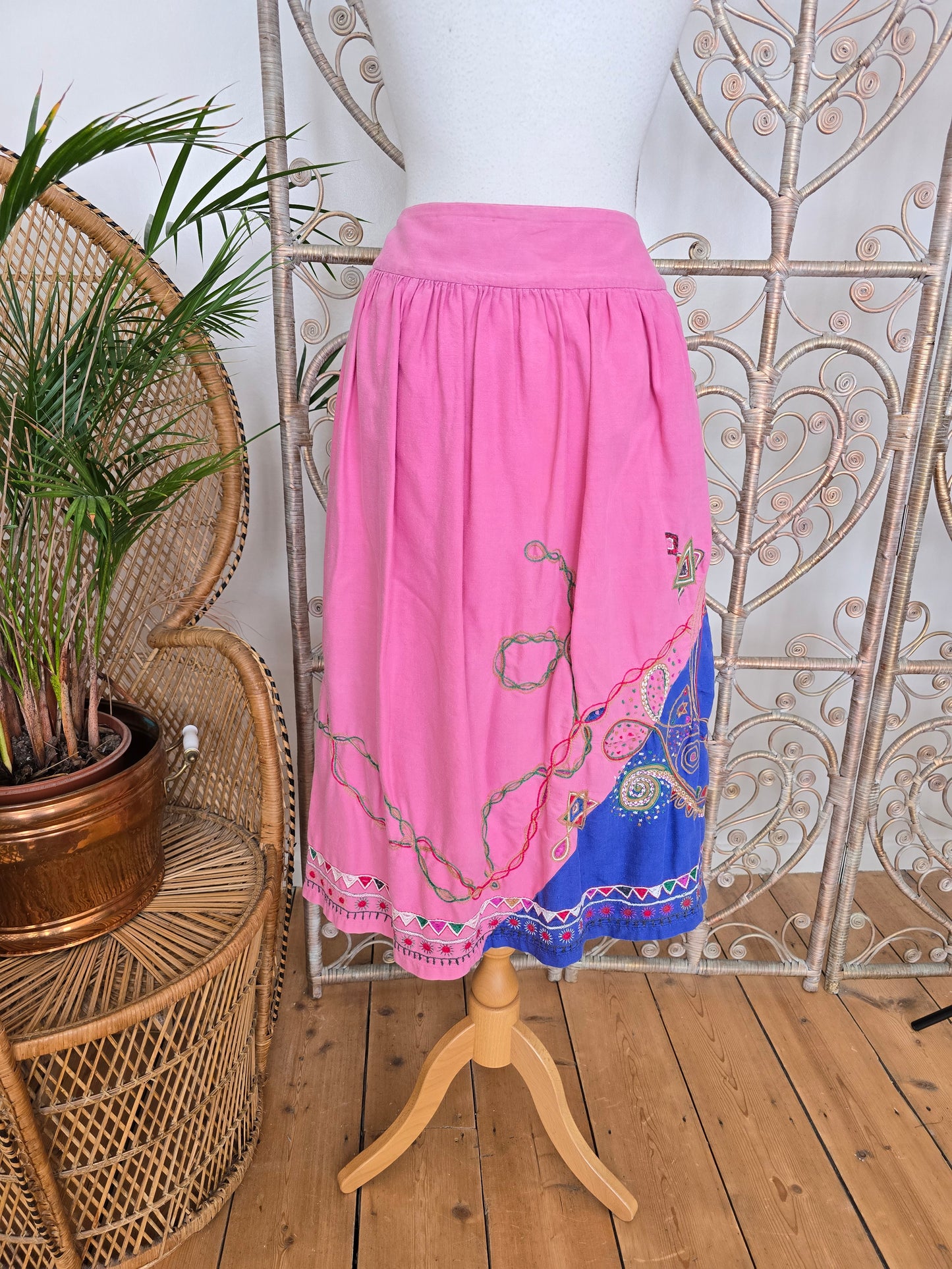 Vintage Anokhi embroidered skirt
