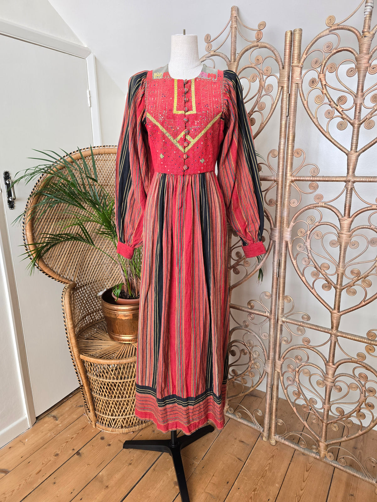 Vintage embroidered maxi dress