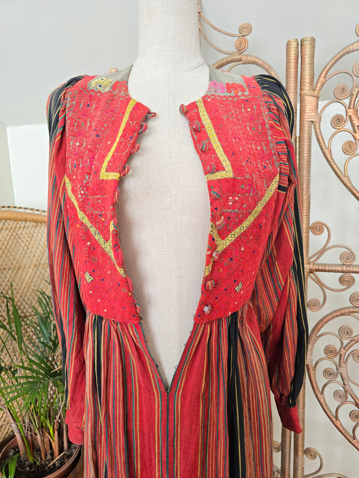 Vintage embroidered maxi dress