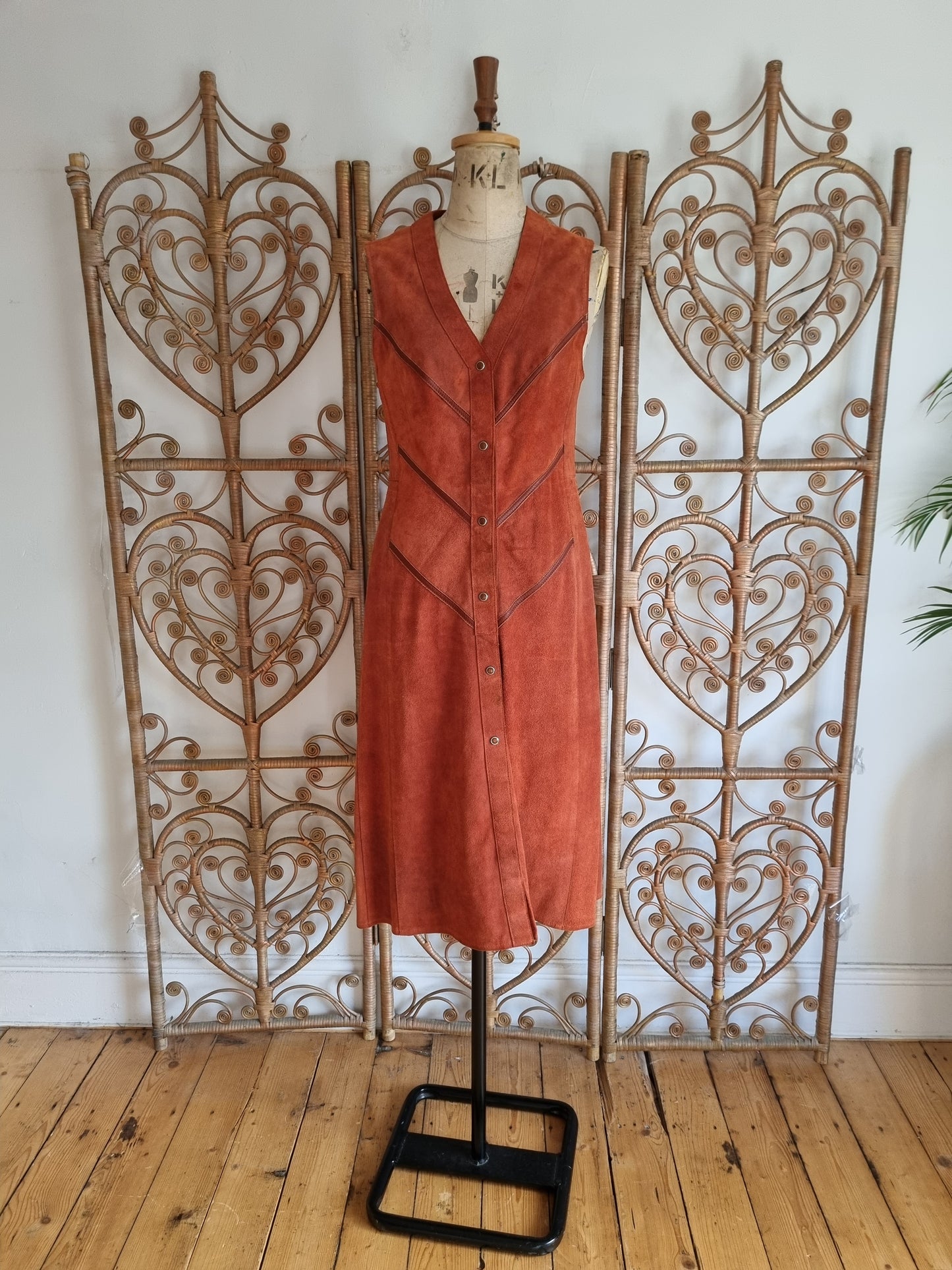 Vintage suede dress S