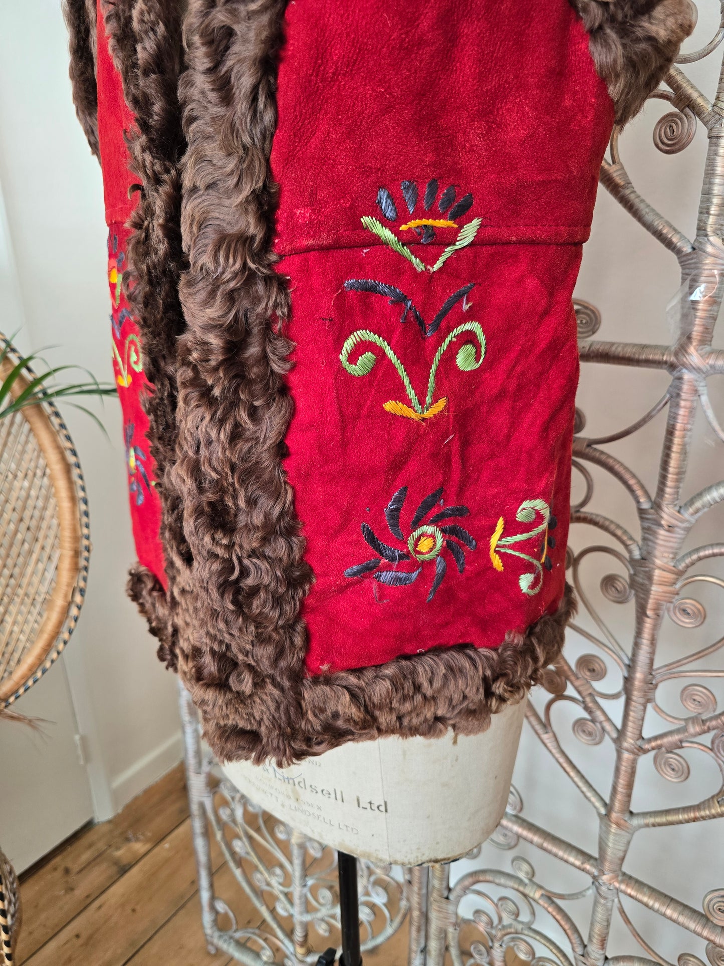 Vintage embroidered afghan waistcoat