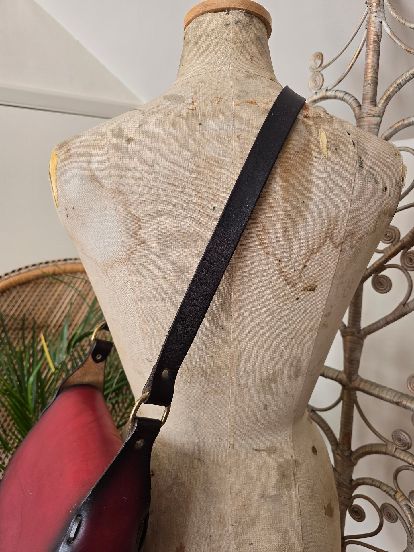 Vintage leather tooled bag