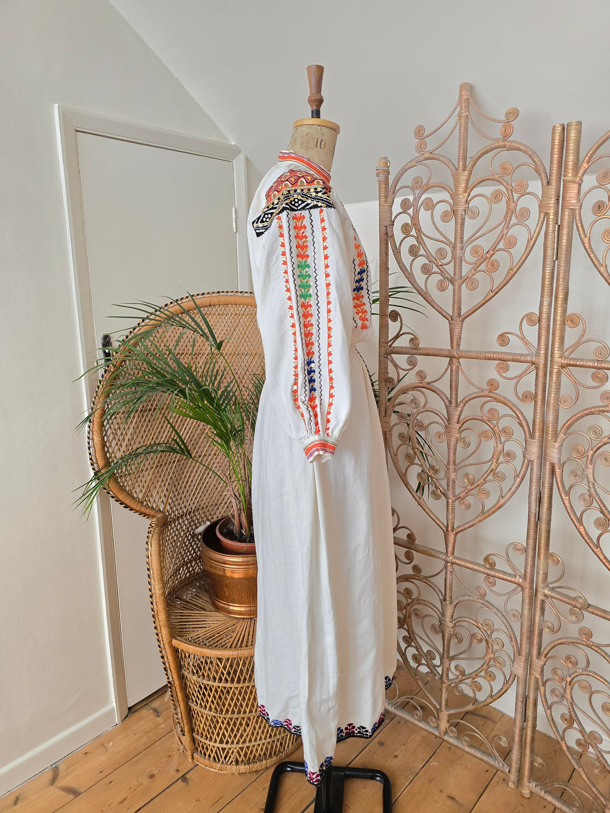 Vintage Romanian cotton dress