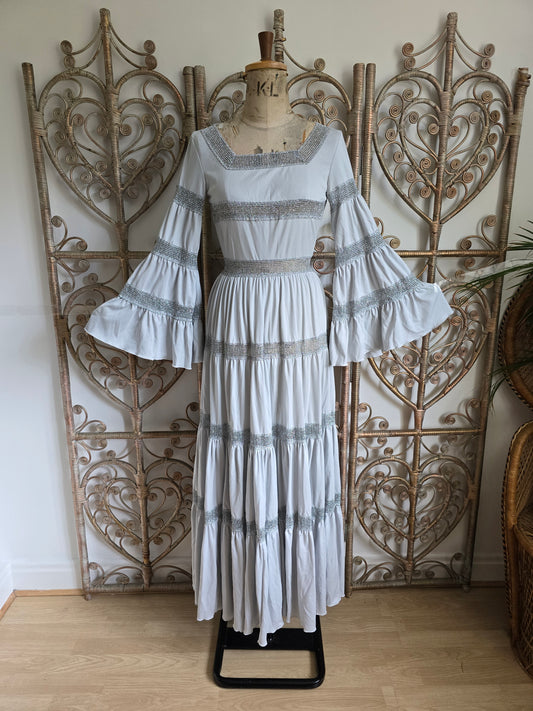 Vintage angel sleeves maxi dress