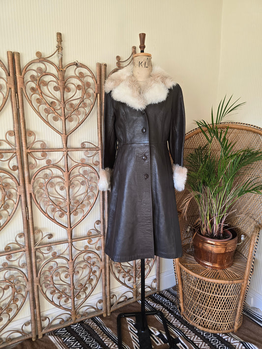 Vintage 70s leather coat