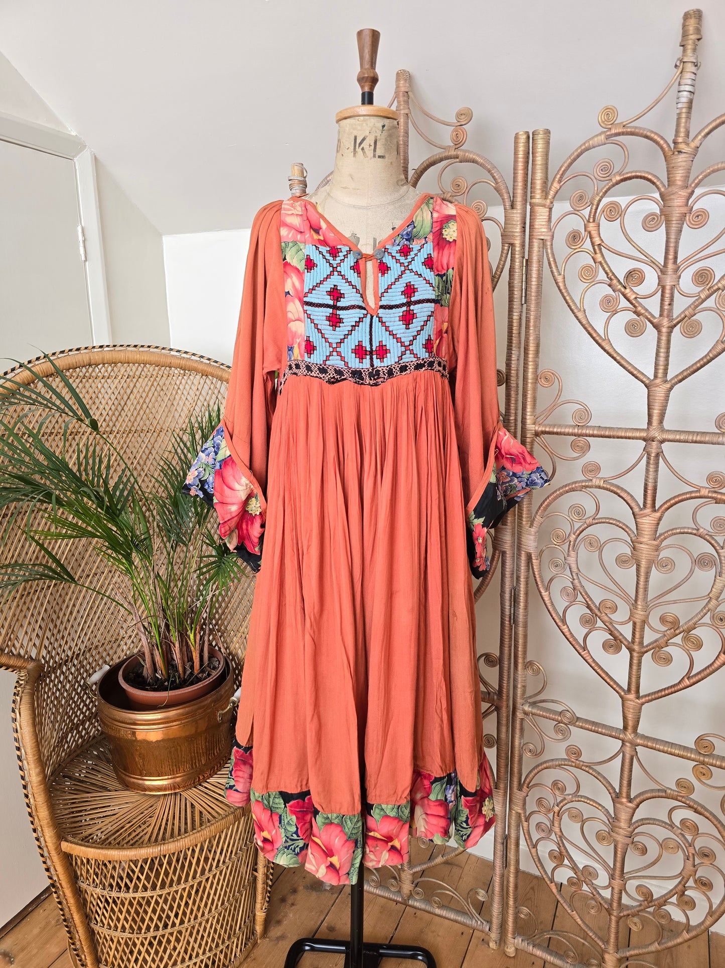 Vintage embroidered Afghan dress