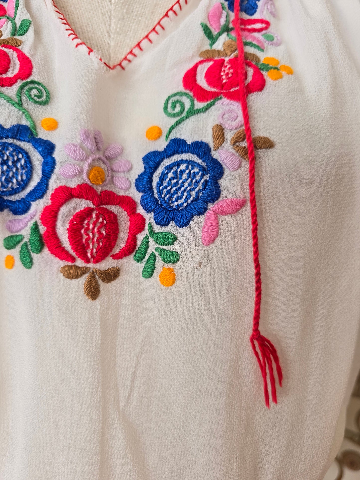 Vintage Hungarian embroidered blouse