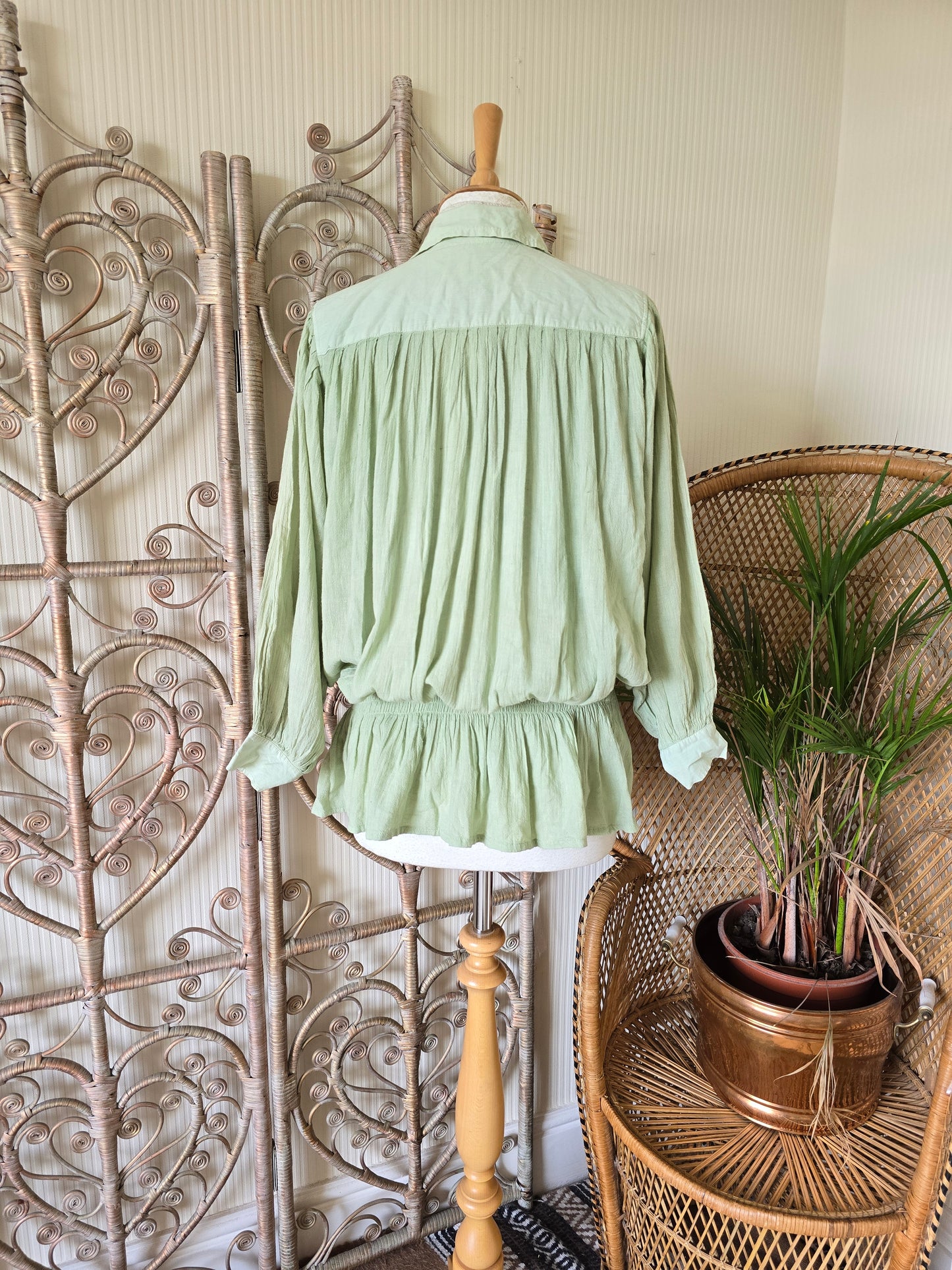 Vintage cheesecloth tunic blouse