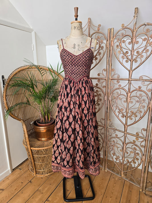 Vintage Anokhi indian 70s maxi dress