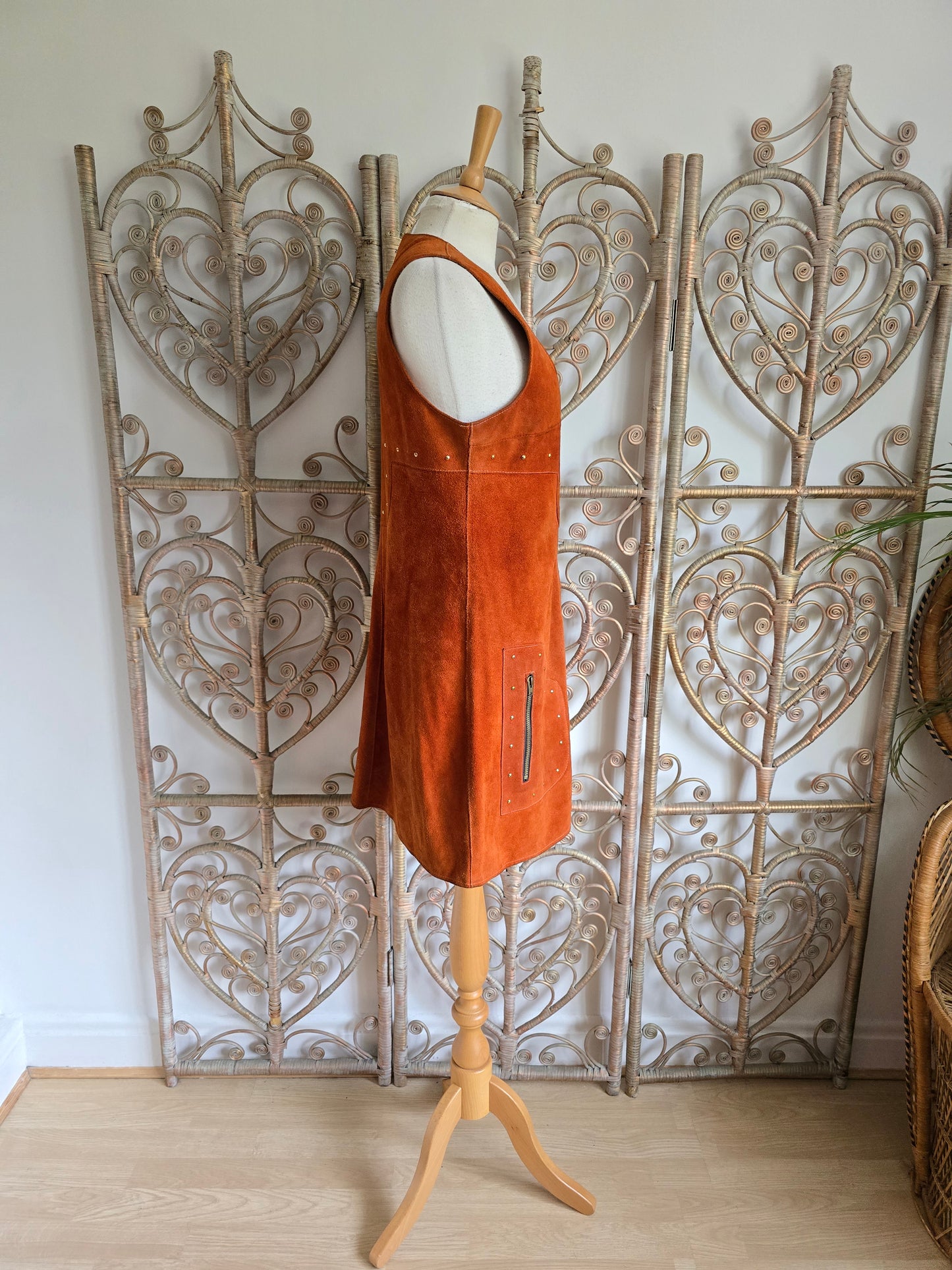 Vintage 70s suede dress