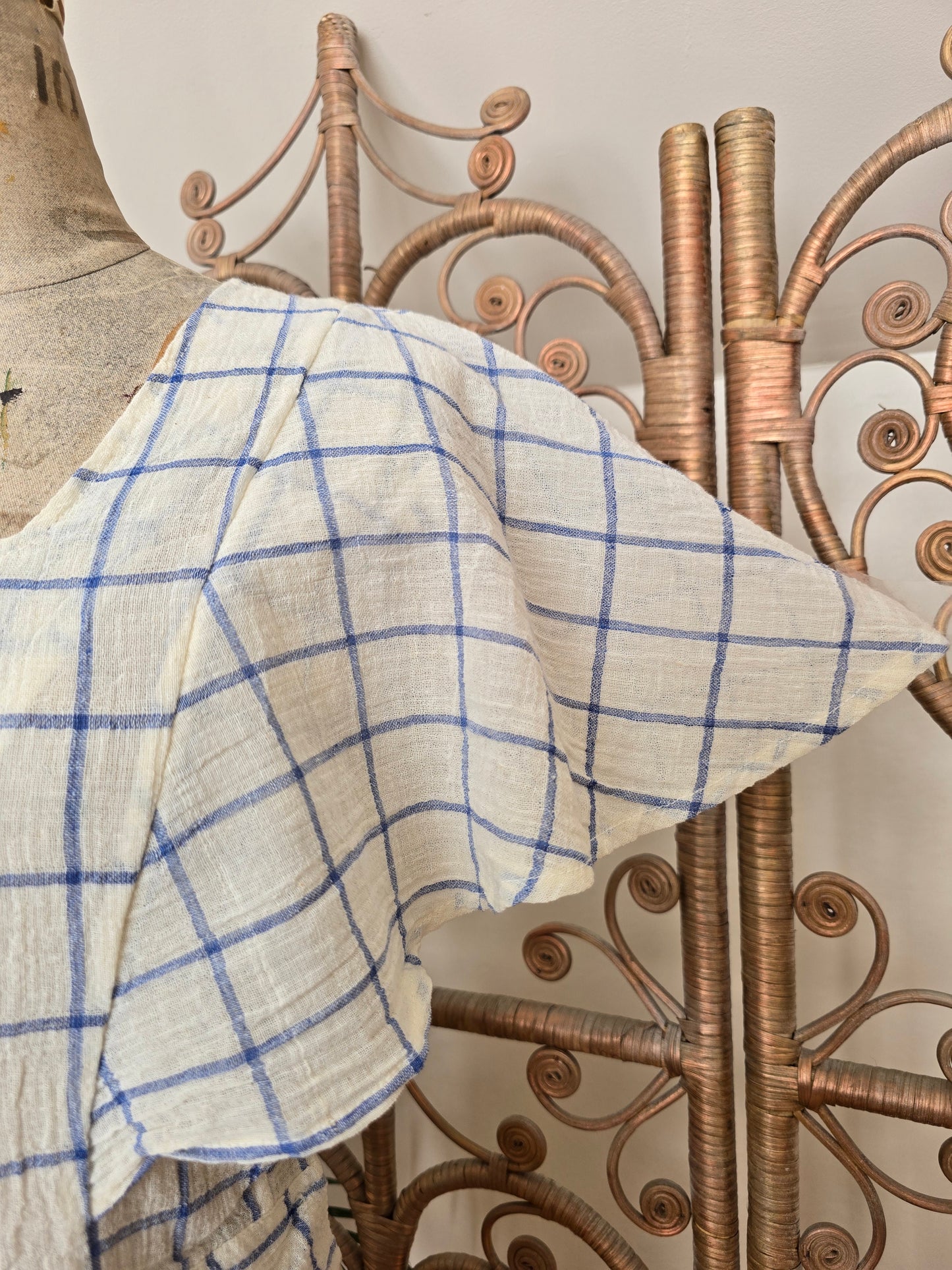 Vintage cheesecloth crop blouse