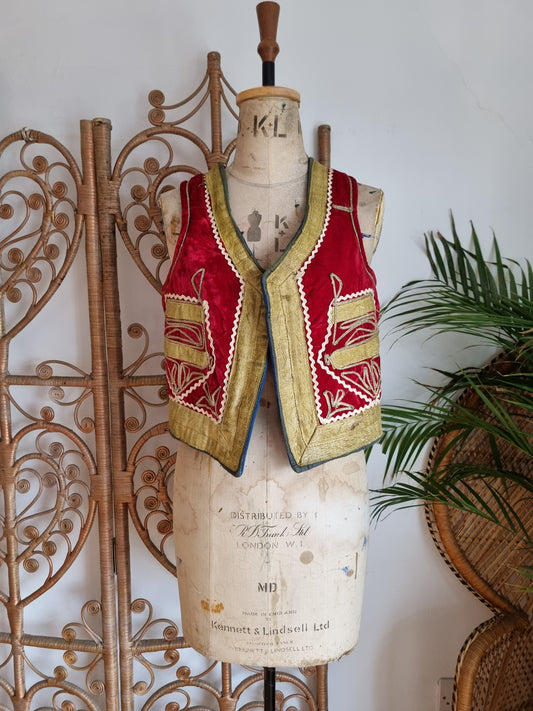 Vintage Turish velvet waistcoat