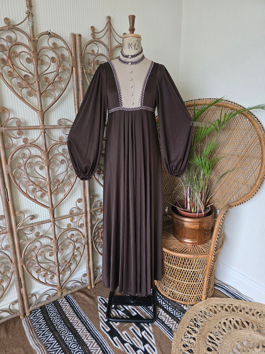 Vintage Richard shops maxi 70s dress