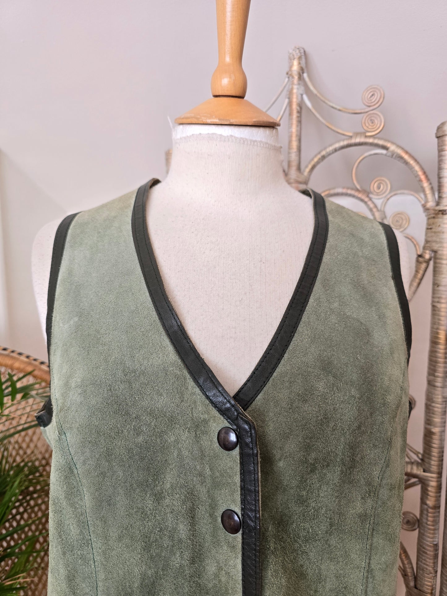 Vintage 60s suede waistcoat skirt