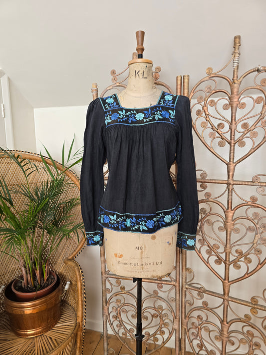 Vintage cheesecloth cotton blouse