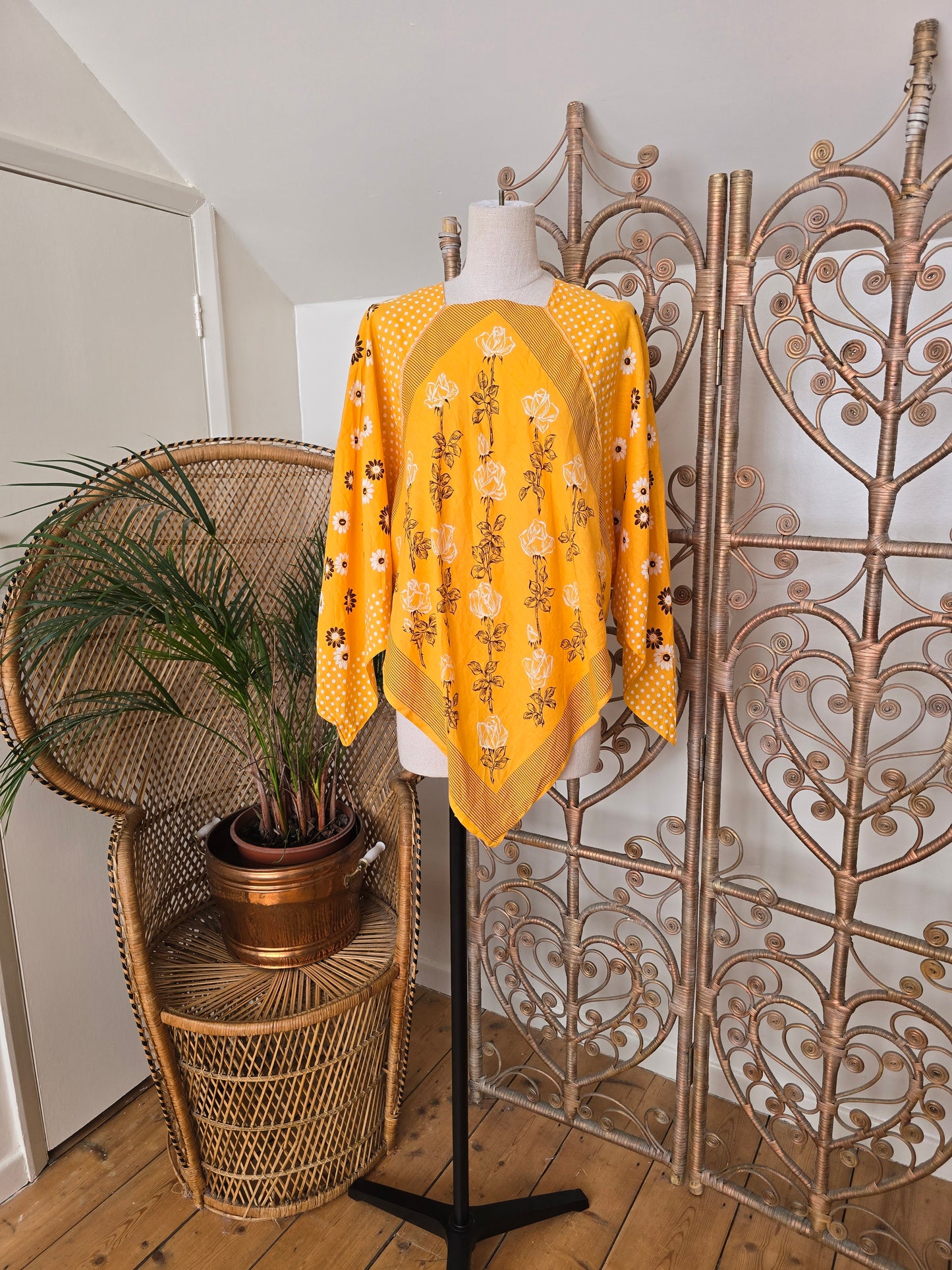Vintage style handkerchief blouse tunic