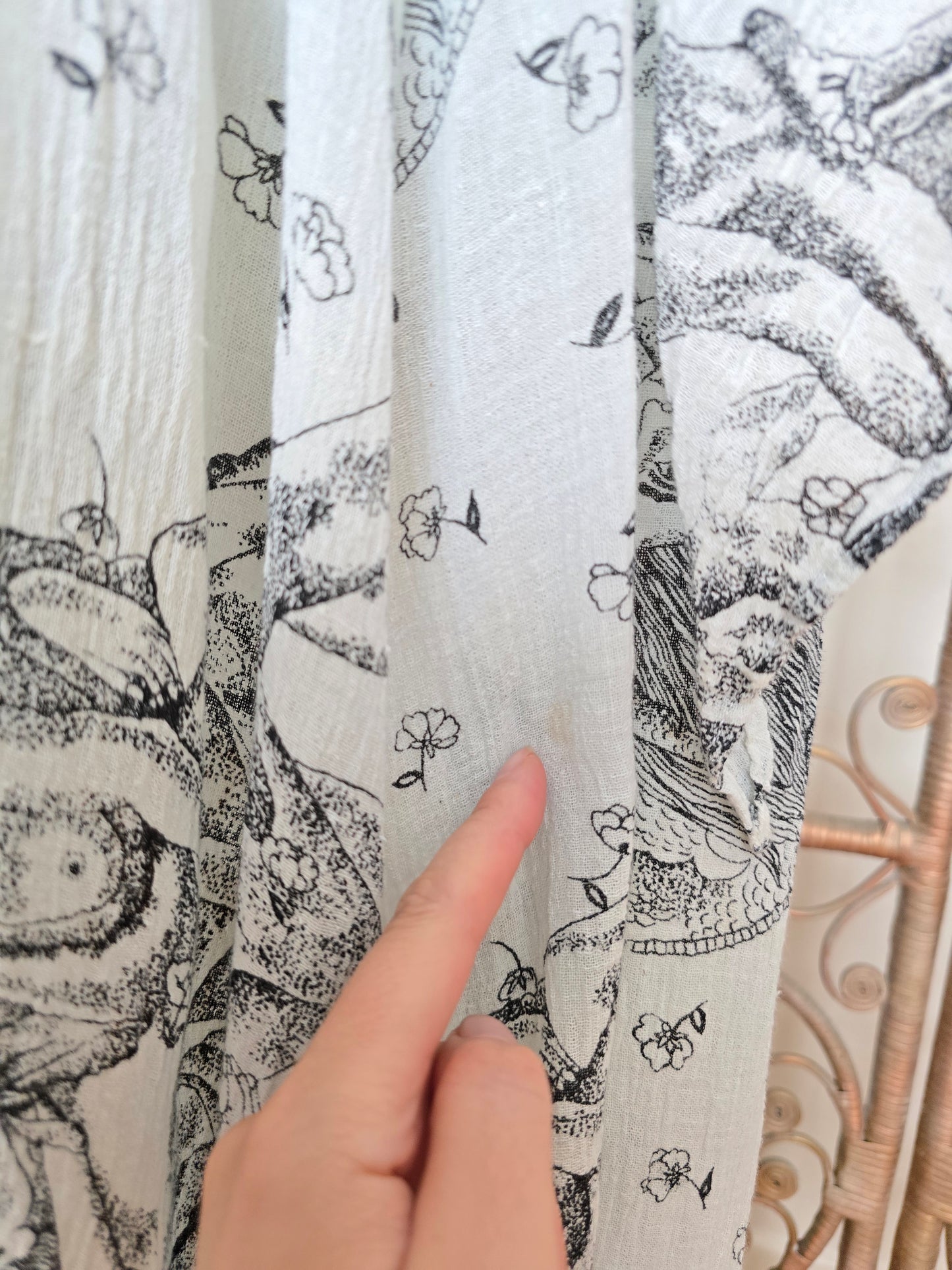 Vintage Ayesha Davar Indian cotton maxi dress