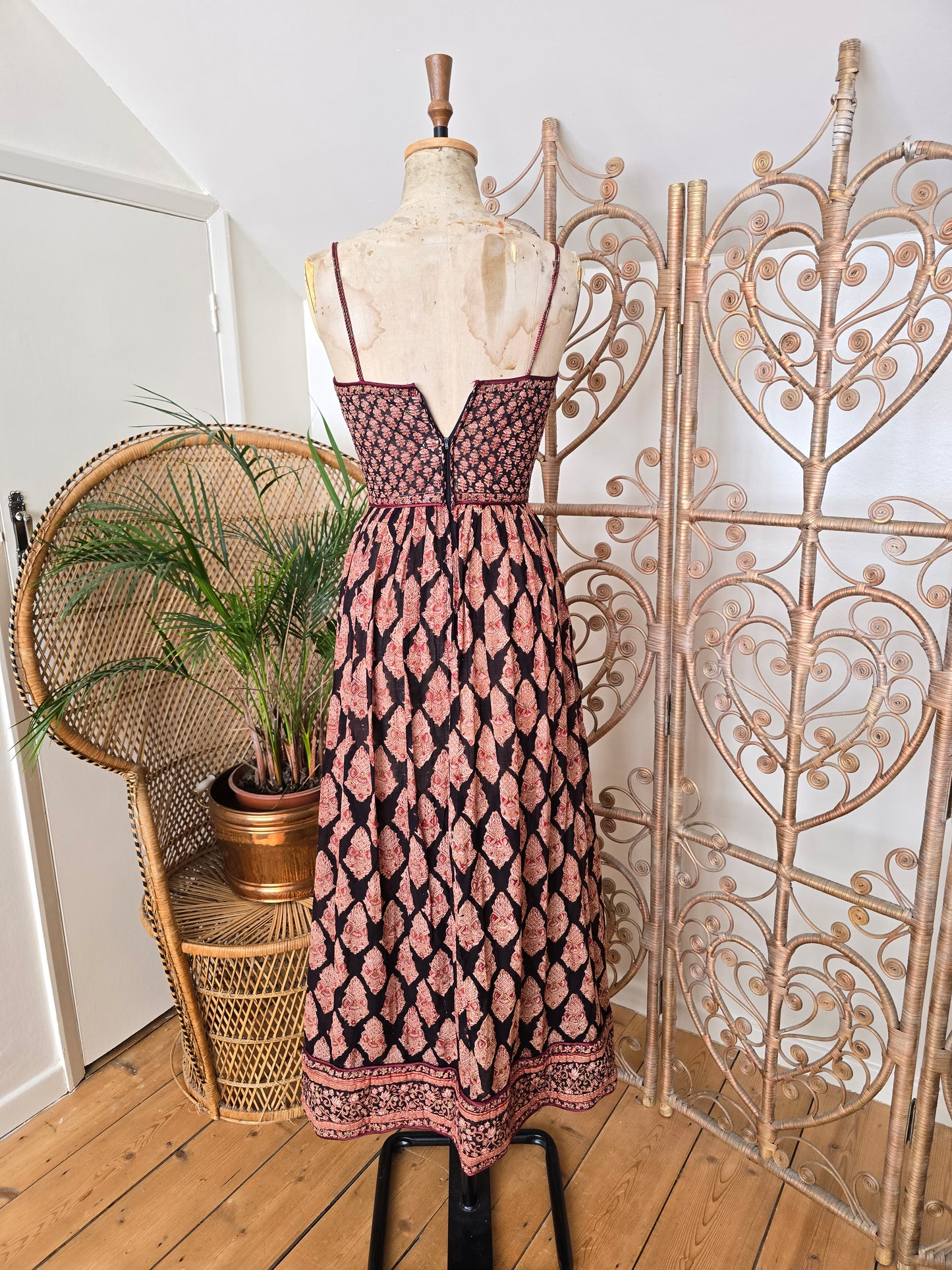 Vintage Anokhi indian 70s maxi dress