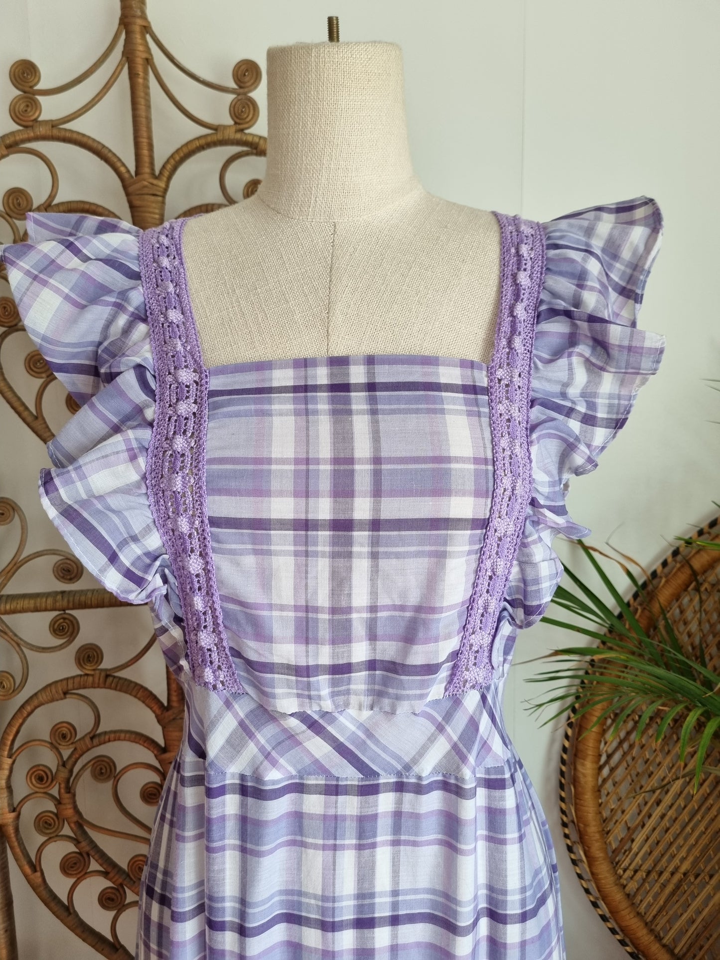 Vintage check prairie dress