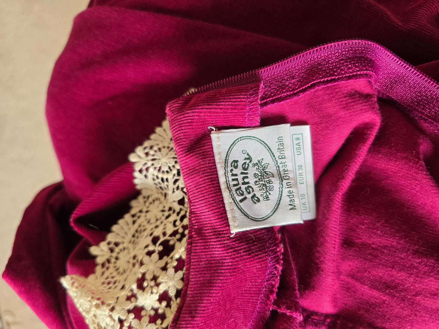 Vintage needlecord Laura Ashley dress