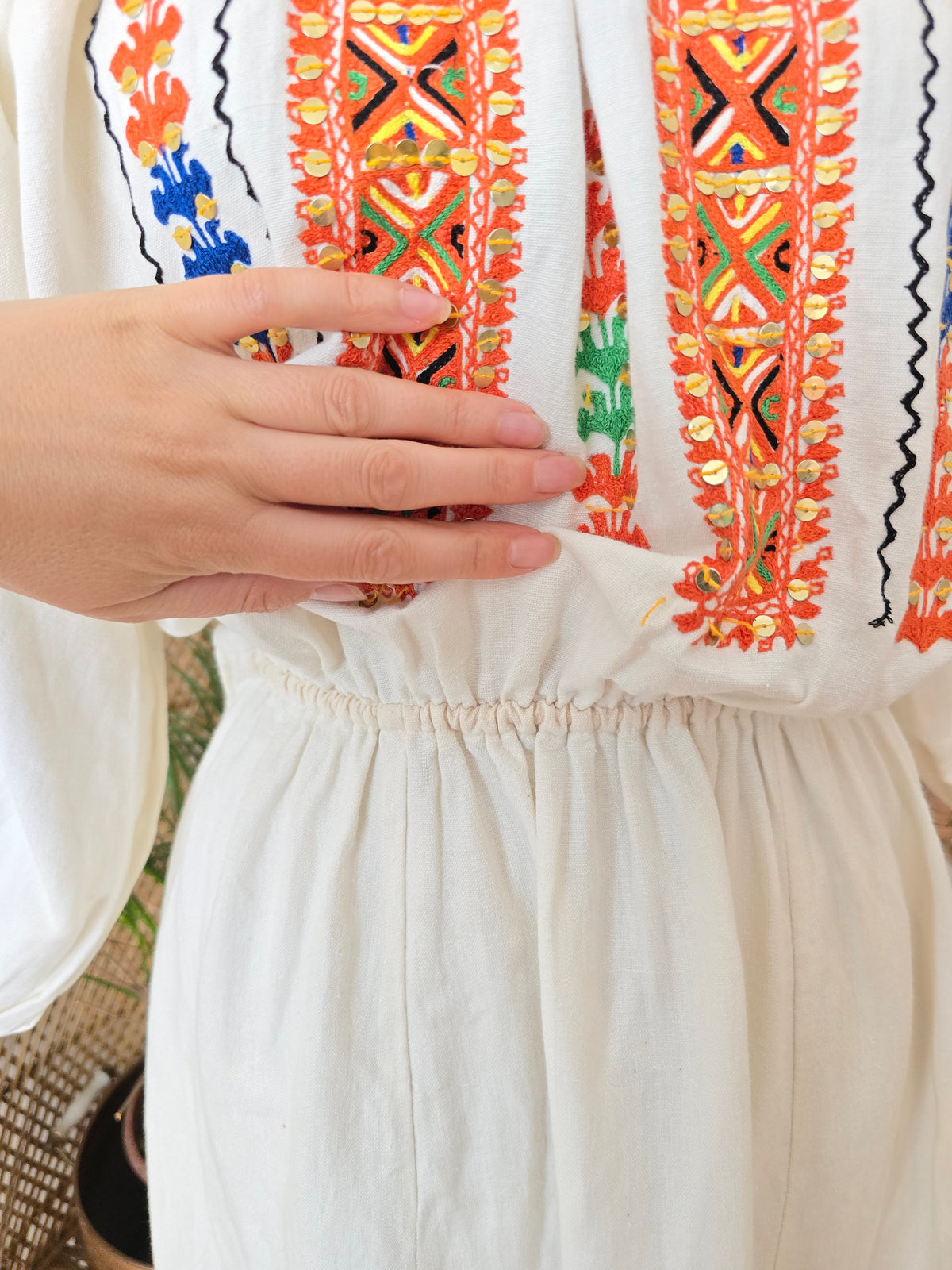 Vintage Romanian cotton dress