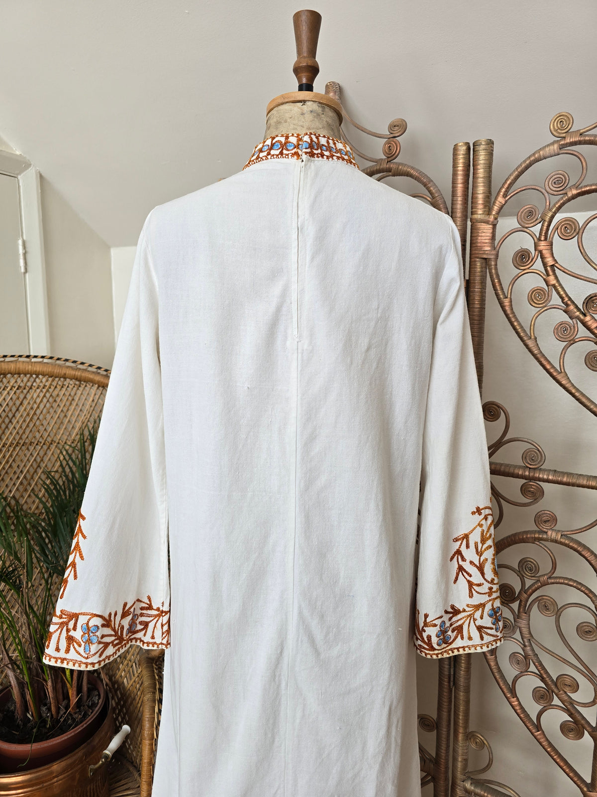 Vintage embroidered kaftan dress