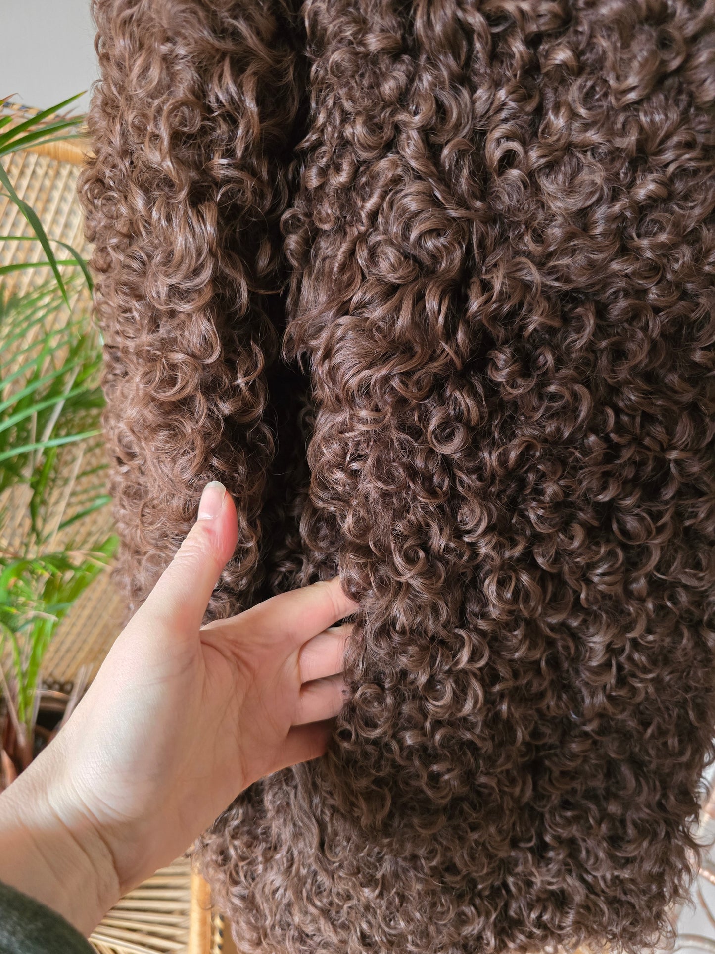 Vintage curly sheepskin 70s coat