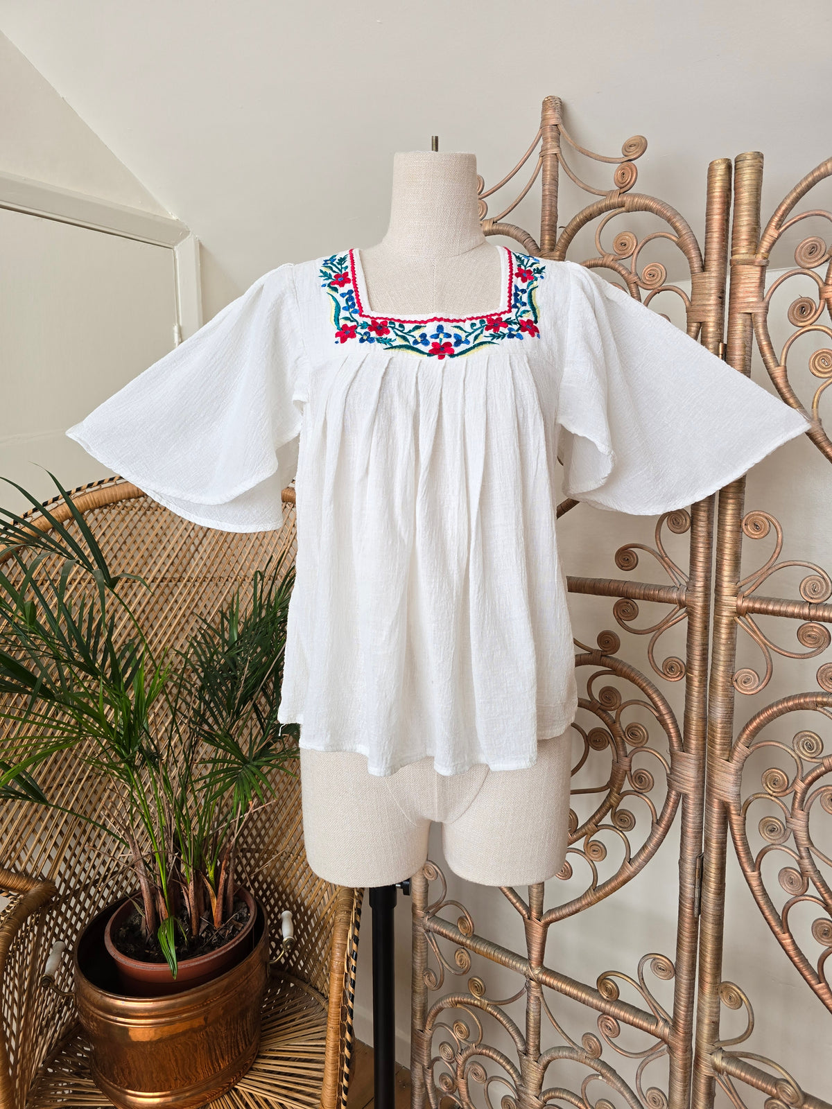 Vintage cheesecloth cotton blouse