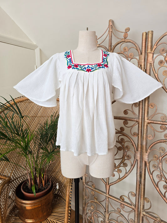 Vintage cheesecloth cotton blouse