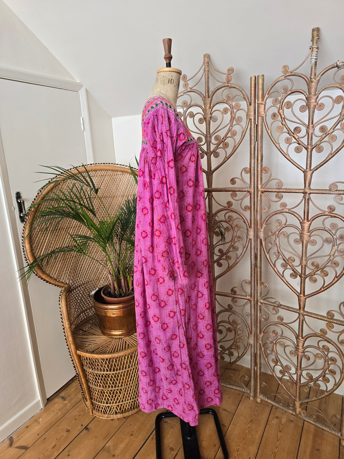 Vintage embroidered cotton dress