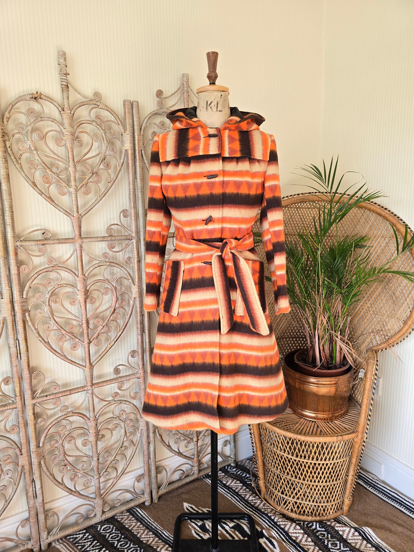 Vintage blanket 70s coat