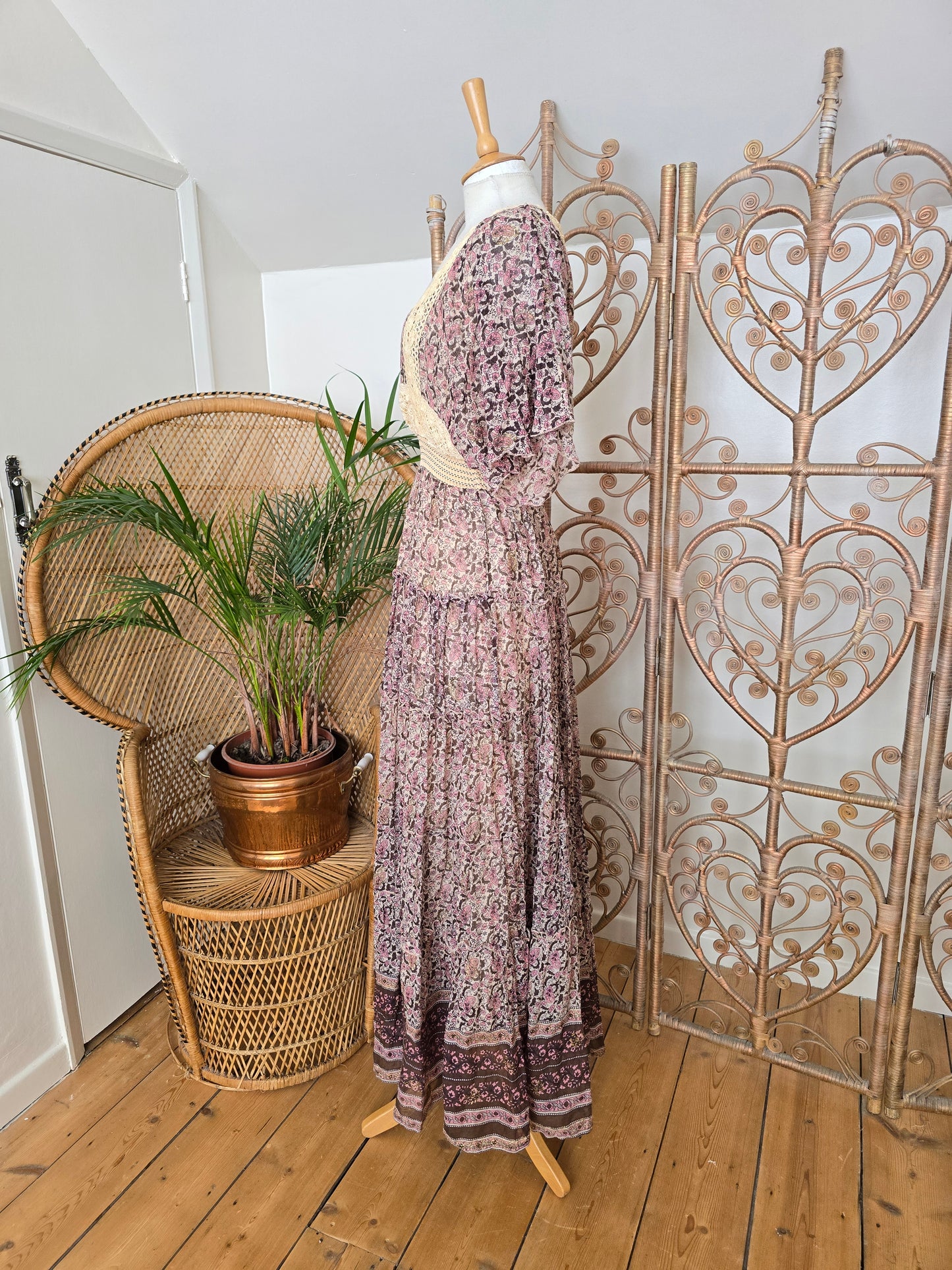 Vintage indian print maxi dress