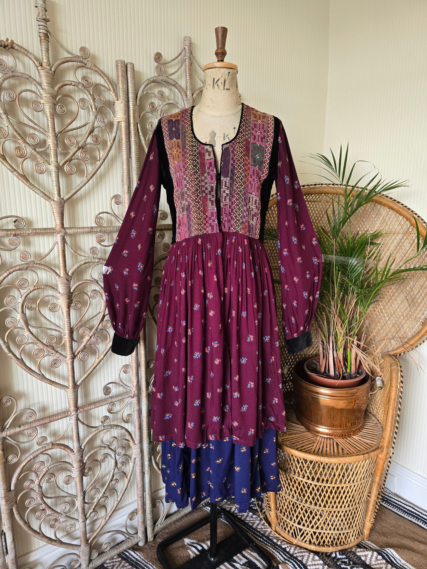 Vintage embroidered dress