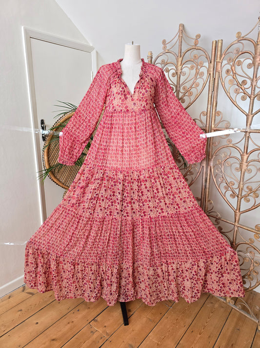 Vintage phool Indian cotton maxi dress