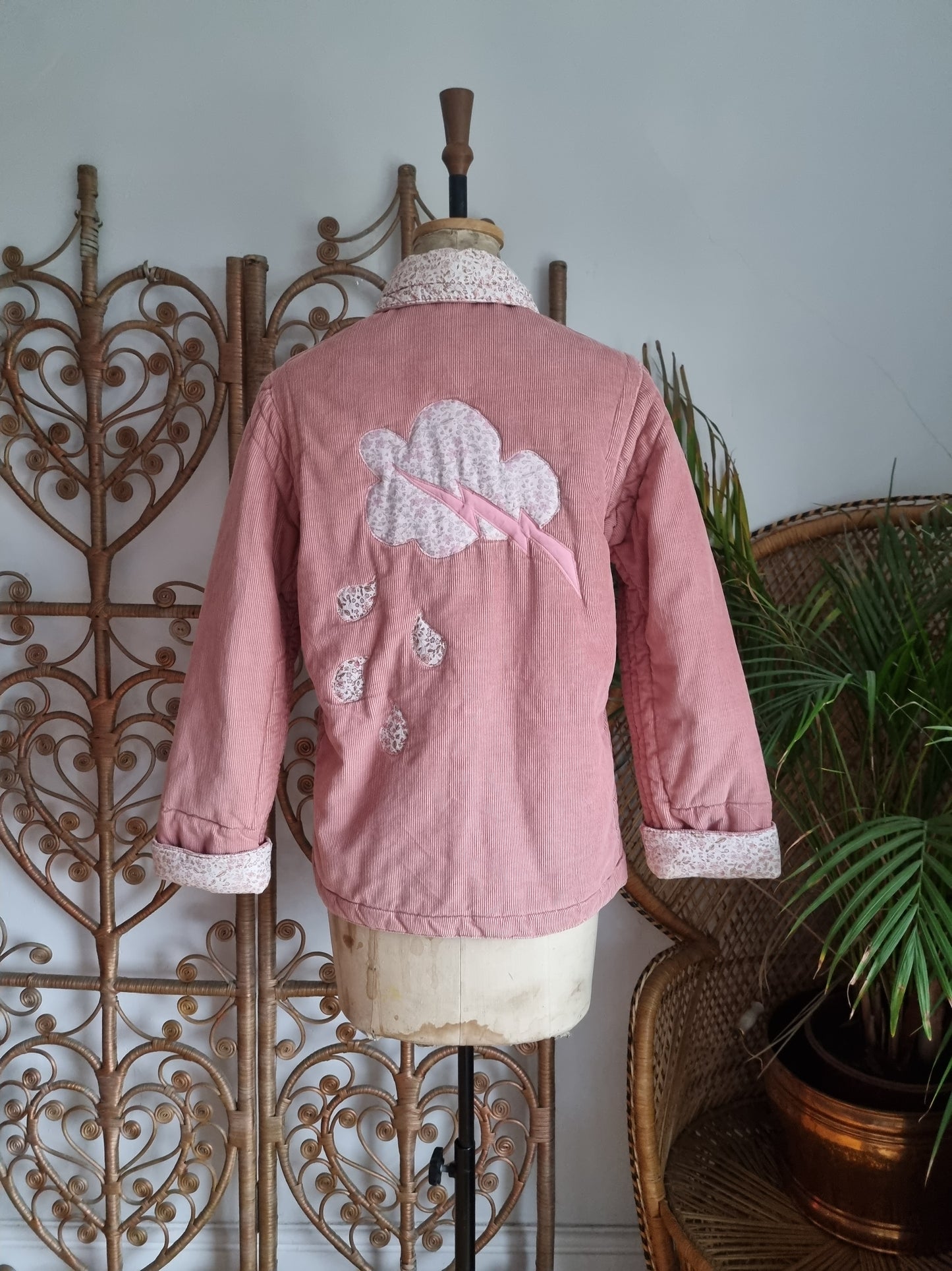 Vintage needlecord quilted cotton jacket