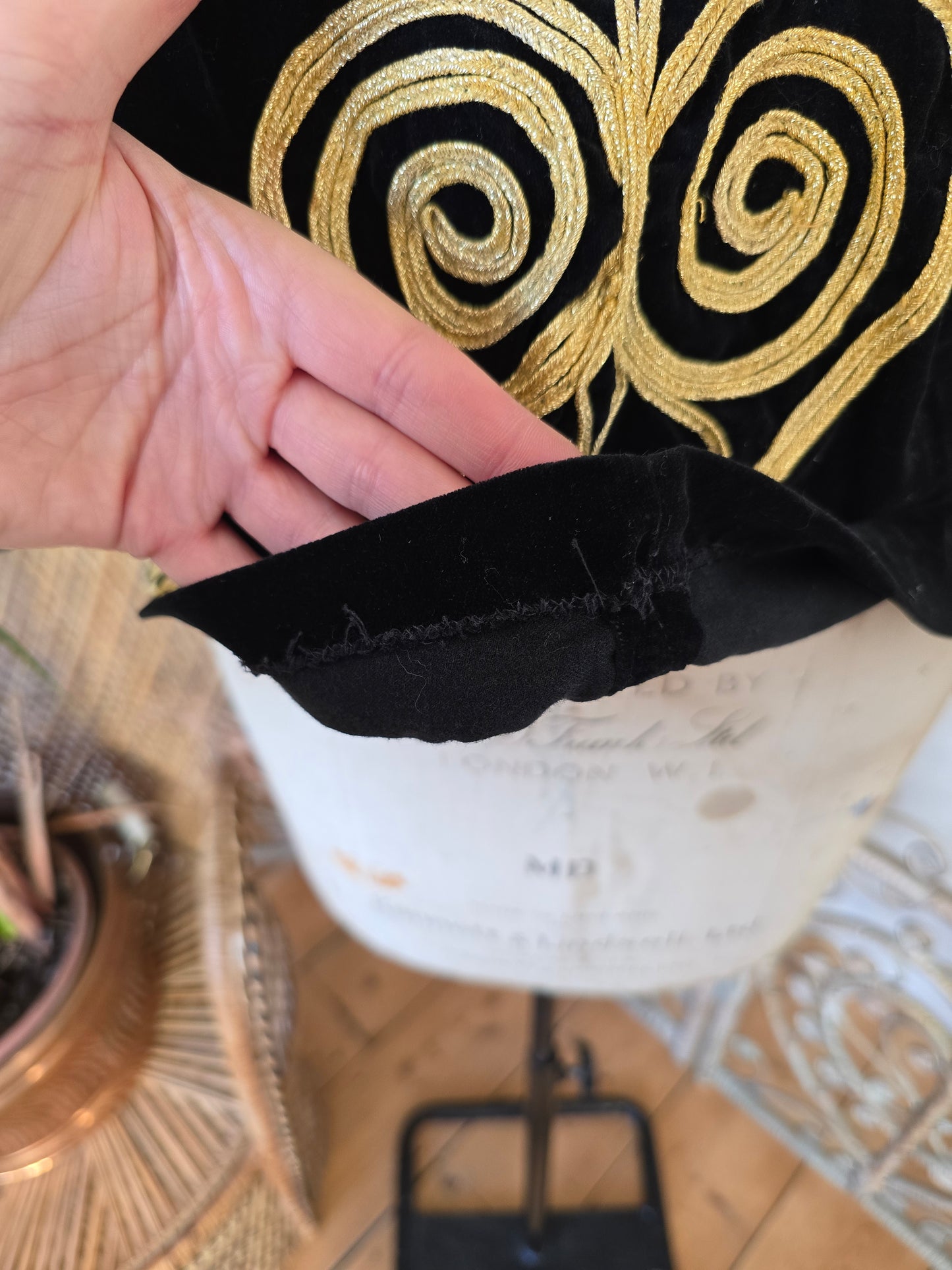 Vintage velvet tunic top