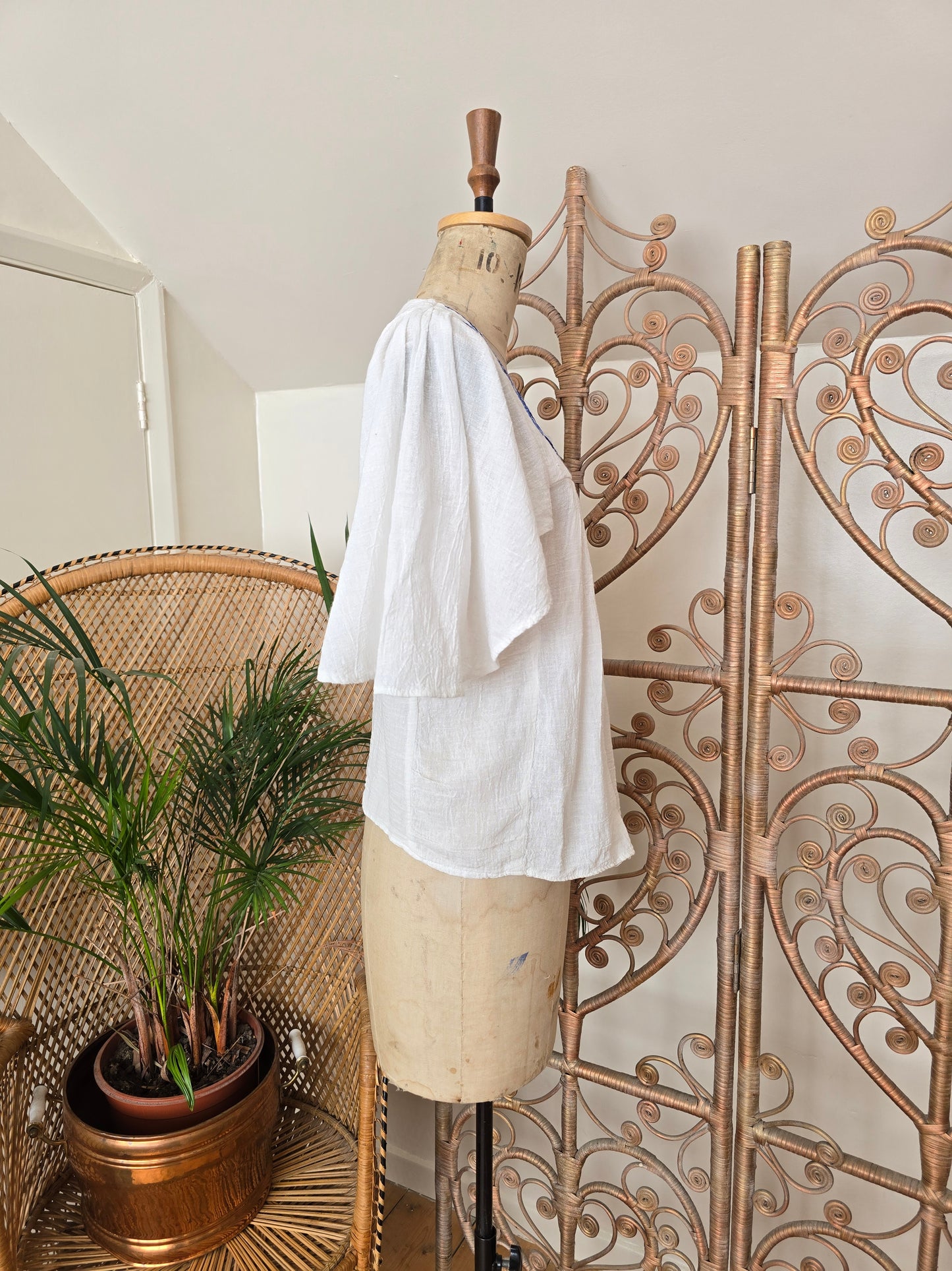 Vintage cheesecloth cotton blouse