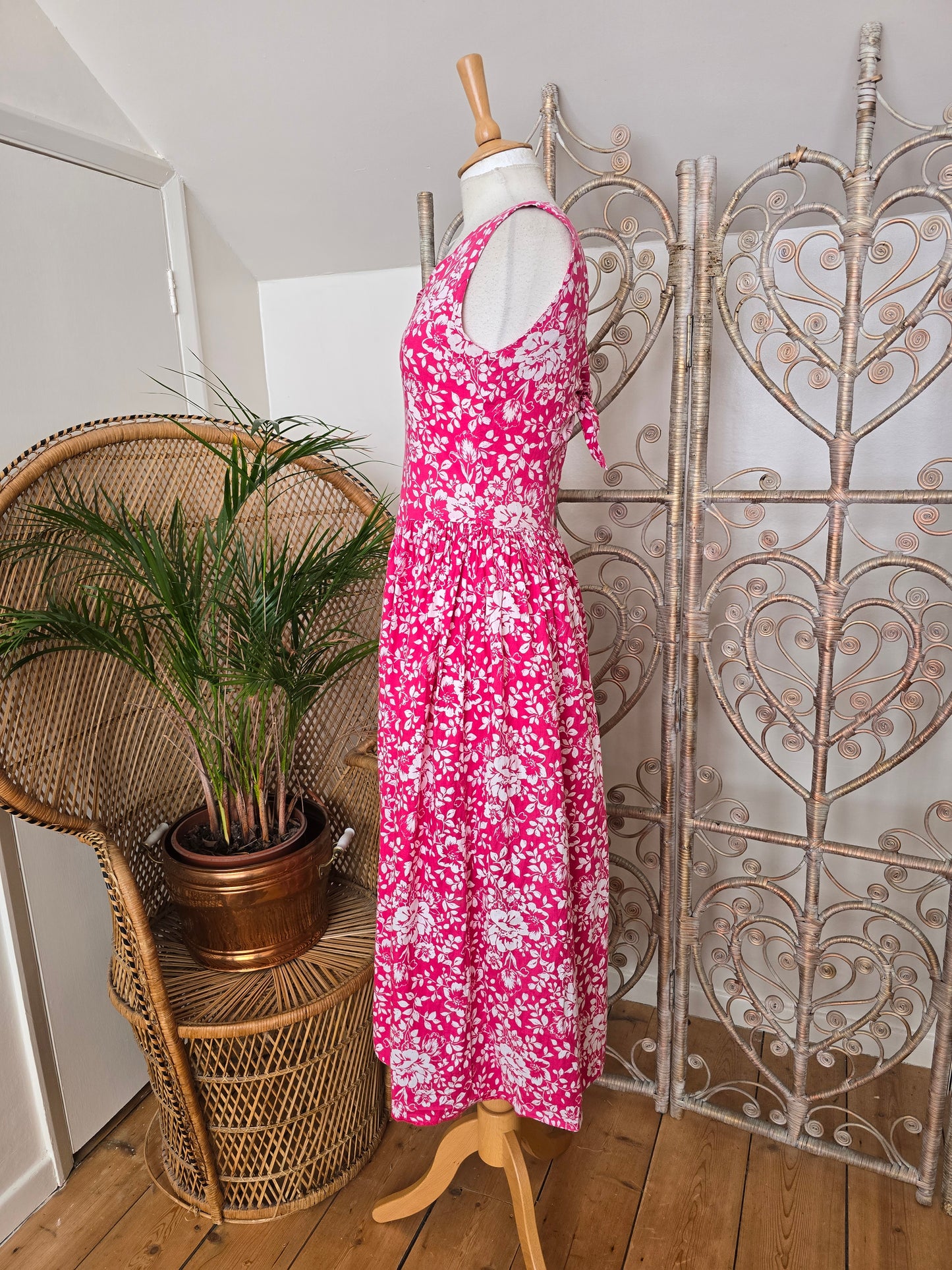 Vintage Laura Ashley bow back dress