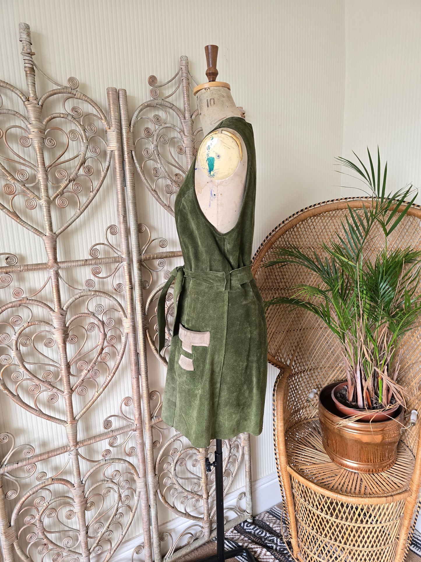 Vintage 70s suede dress