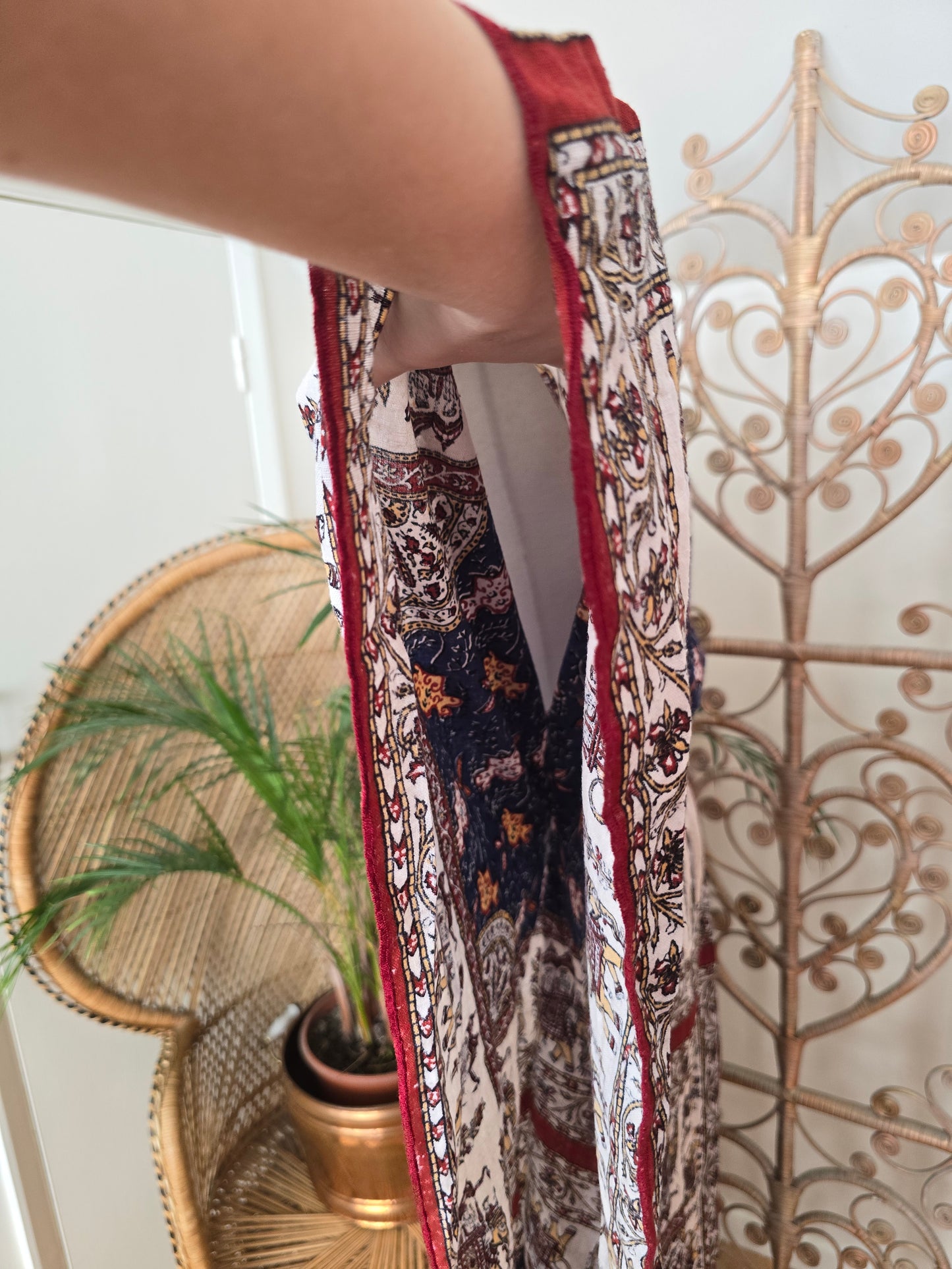 Vintage indian cotton kaftan dress