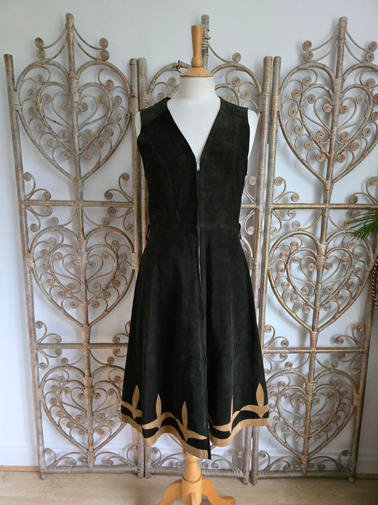 Vintage 70s suede dress