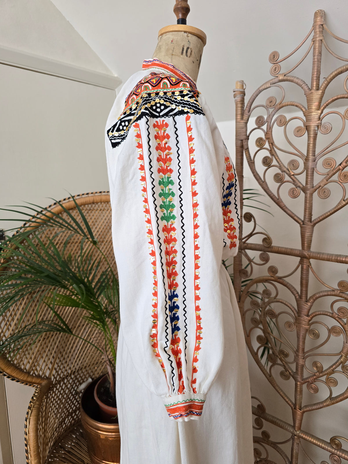Vintage Romanian cotton dress