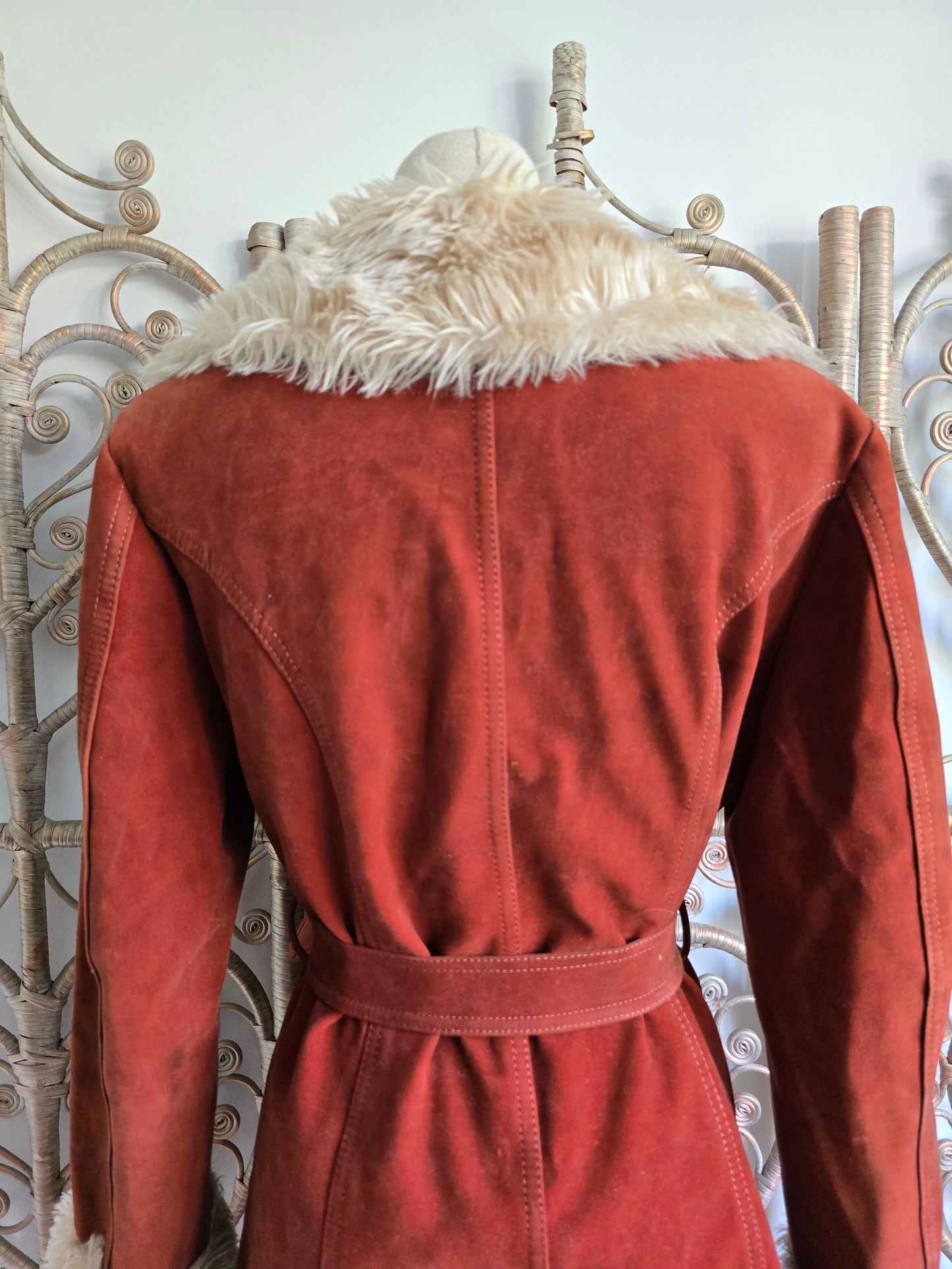 Vintage faux fur/suede velvet coat