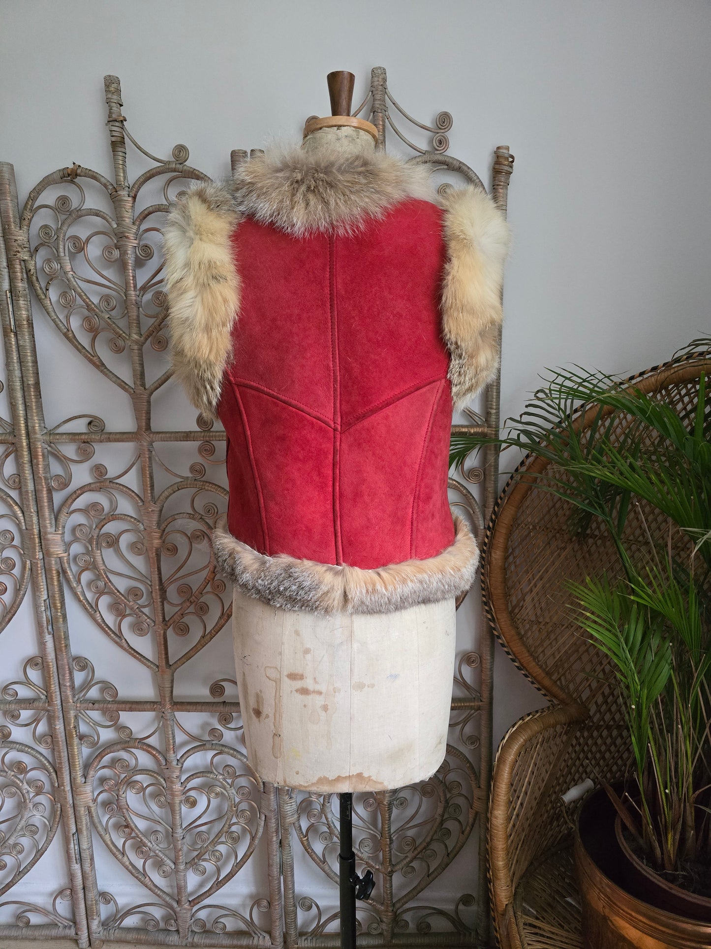 Vintage sheepskin waistcoat